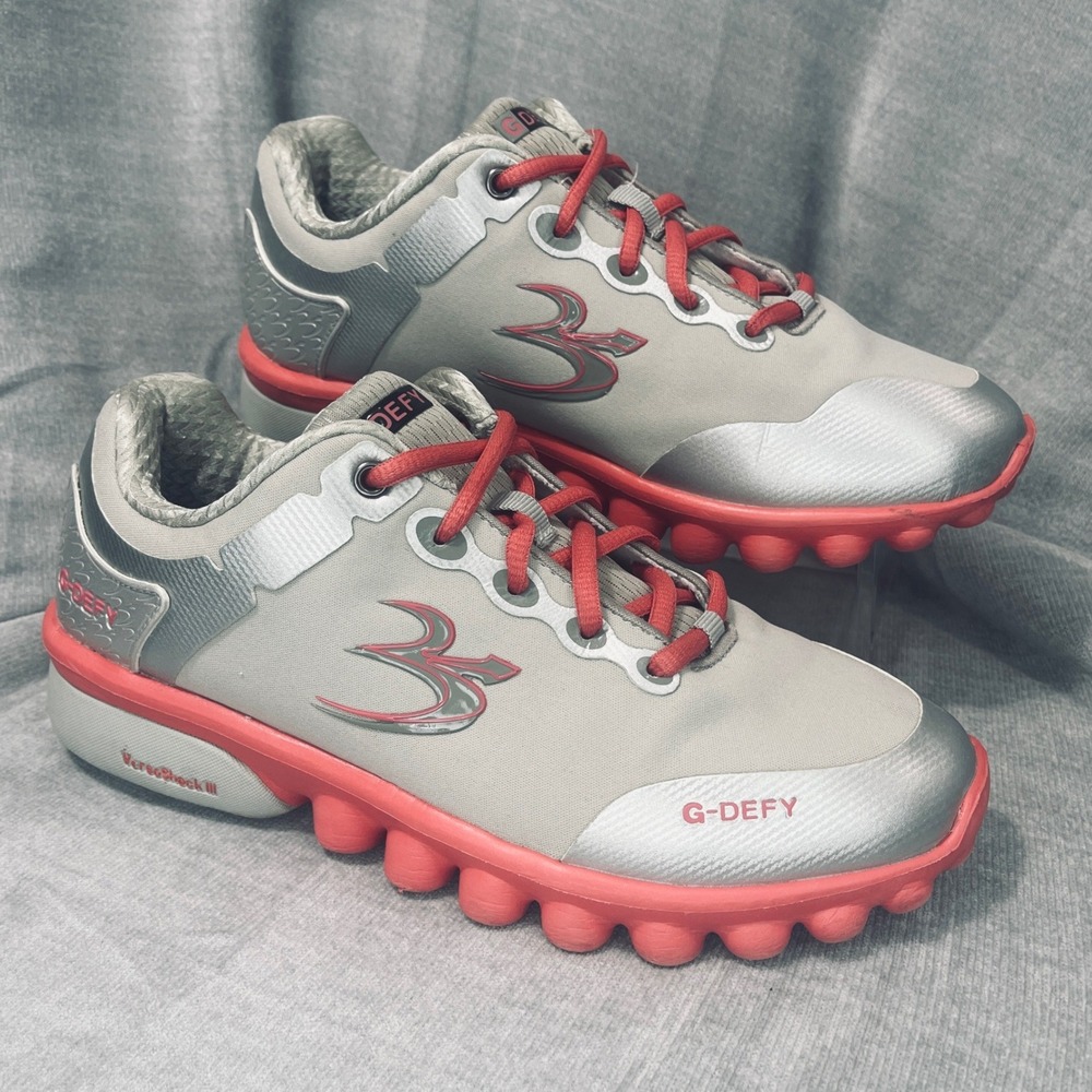 Gravity Defyer Ion Women 8 Gray Silver Pink VersoShock III Shoe TB9016FRI